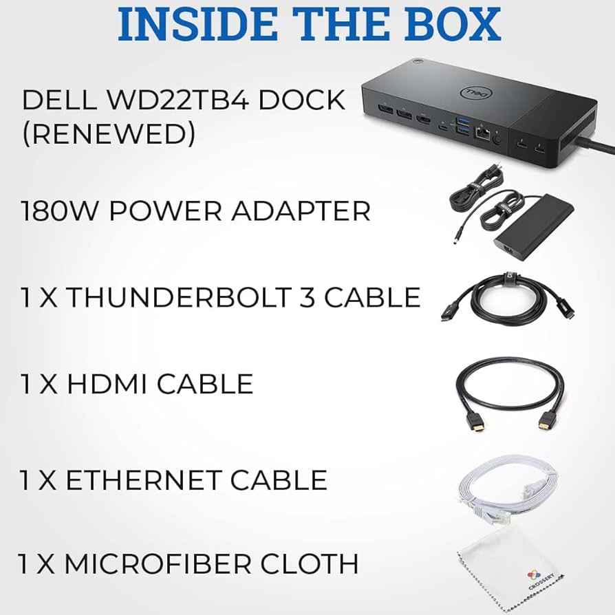 Amazon.com: Dell WD22TB4 Thunderbolt 4 Docking Station